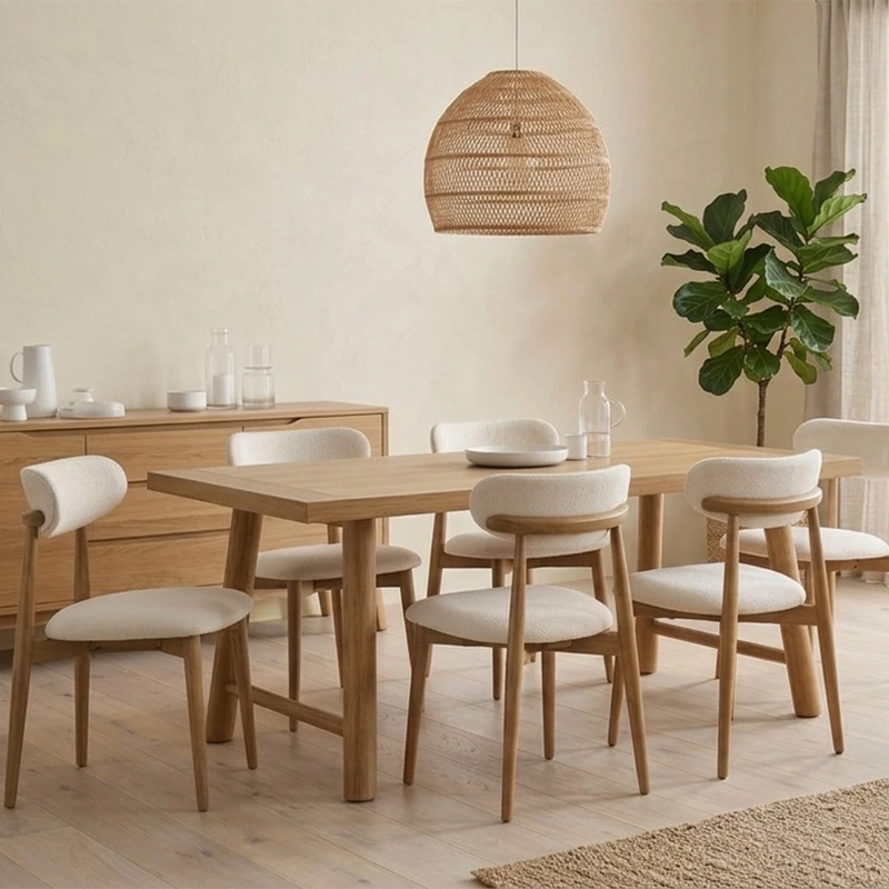 JUEGO DE COMEDOR MAISON LINETT JULIETTE 6 SILLAS BEIGE - 1