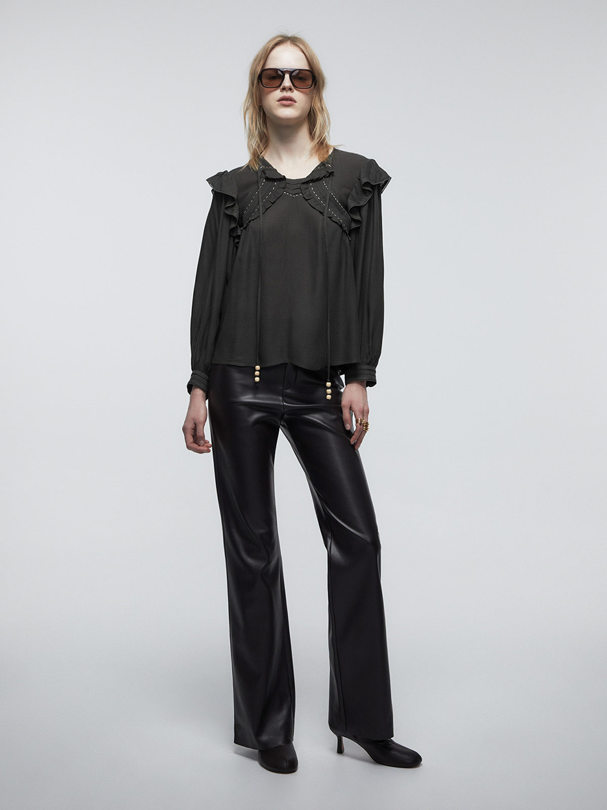 BLUSA MUJER SFERA MANGA LARGA VUELOS - 1