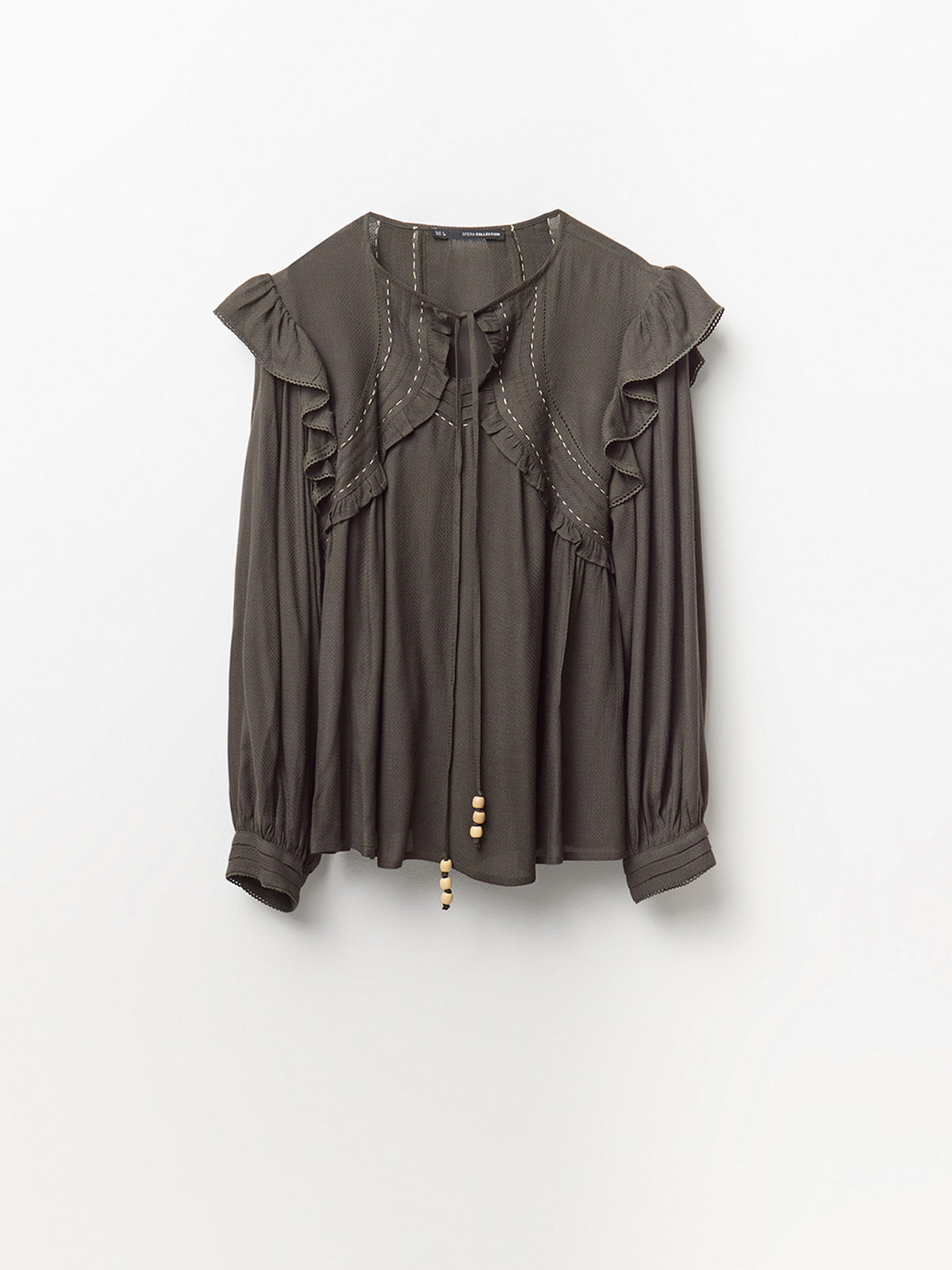BLUSA MUJER SFERA MANGA LARGA VUELOS - 5