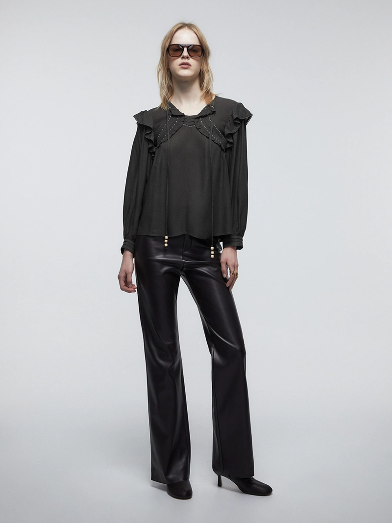 BLUSA MUJER SFERA MANGA LARGA VUELOS - 1