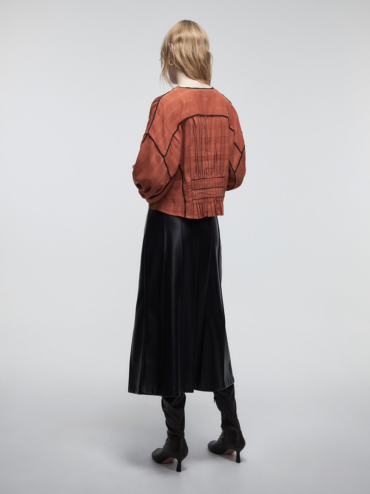 BLUSA MUJER SFERA MANGA LARGA JACQUARD - 3
