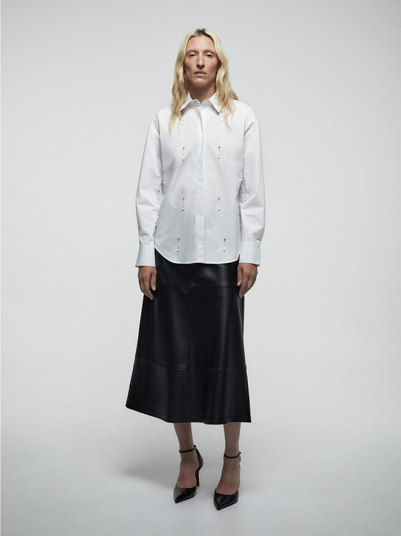 BLUSA MUJER SFERA ALGODÓN MANGA LARGA - 1