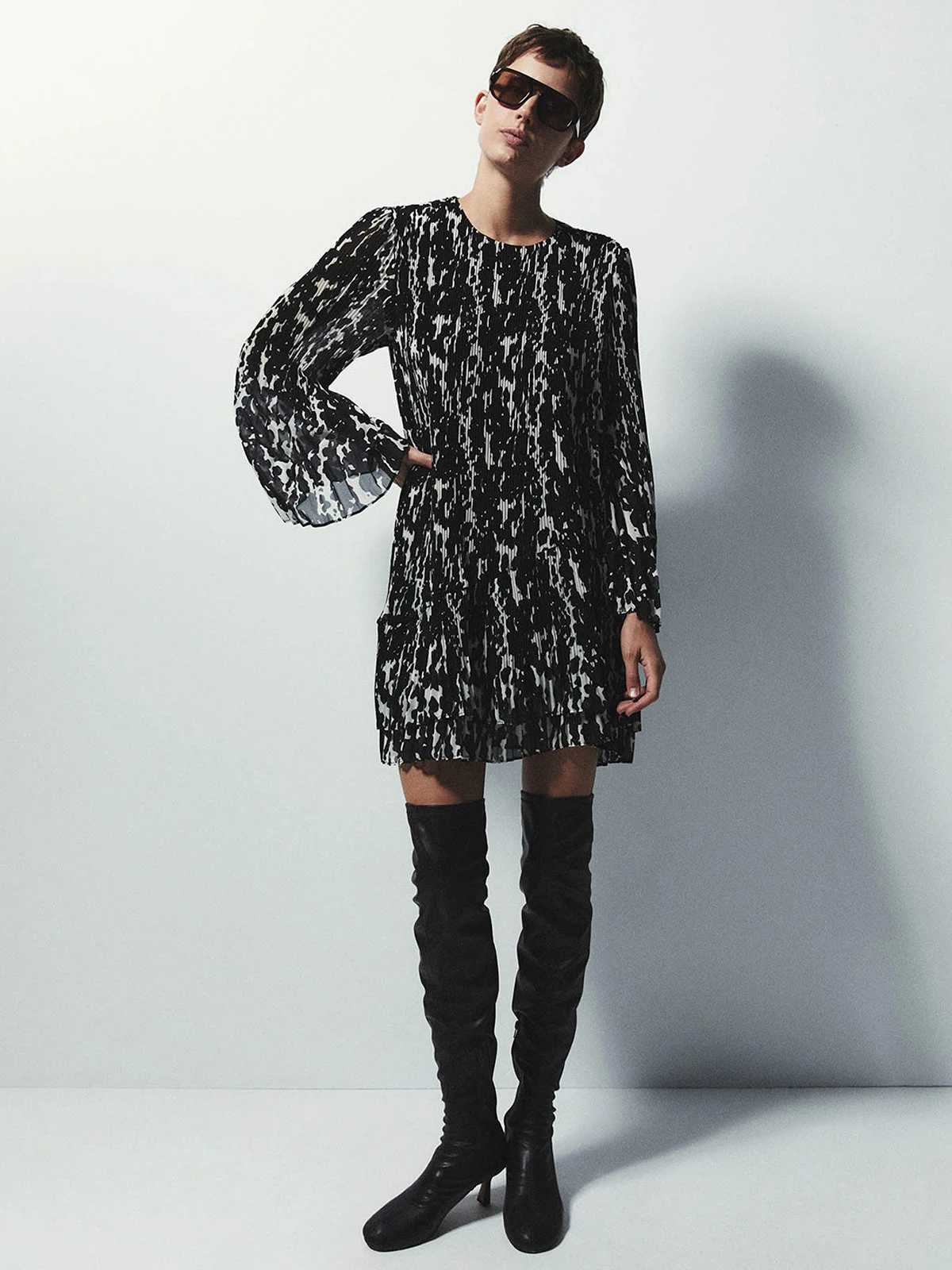 VESTIDO MUJER SFERA CORTO PLISADO - 1