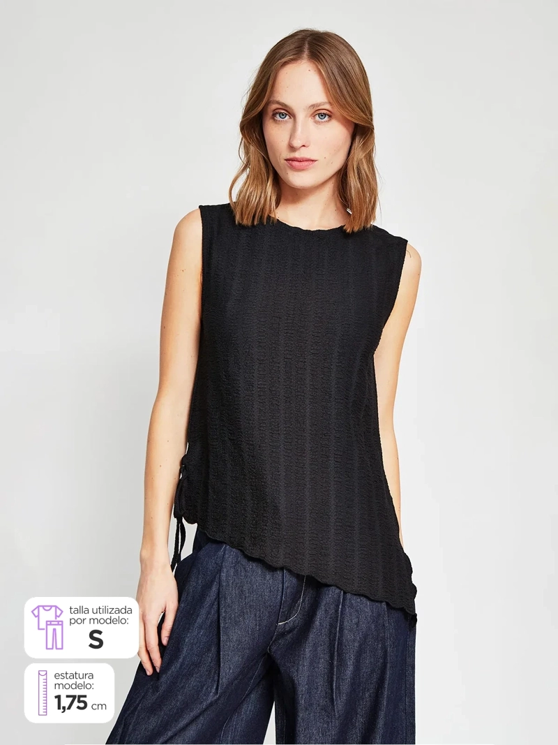 SFERA POLERA MUJER SFERA SIN MANGAS TEXTURA