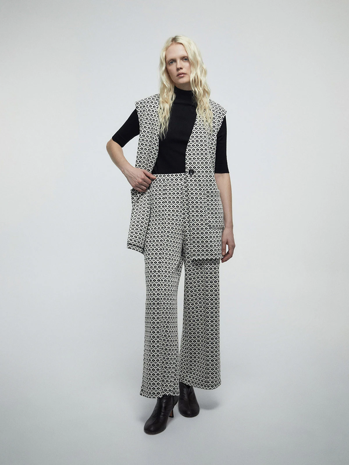 PANTALÓN MUJER SFERA JACQUARD - 1