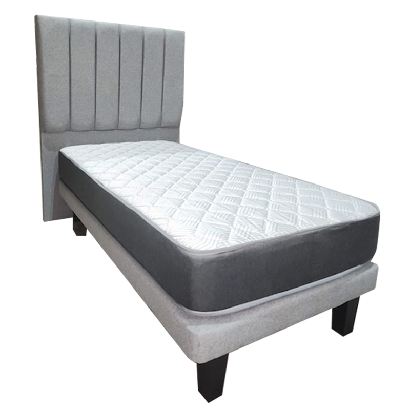 CAMA EUROPEA ILLUSIONS FOREST 1 PLAZA + RESPALDO GRIS - 2