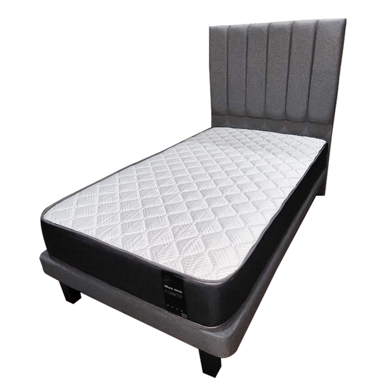 CAMA EUROPEA ILLUSIONS FOREST 1.5 PLAZAS + RESPALDO GRIS - 3