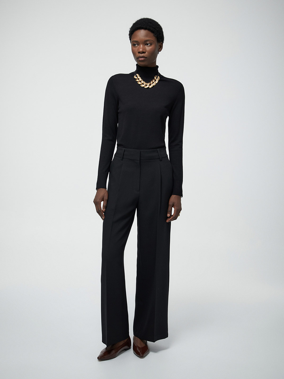 PANTALÓN MUJER SFERA ANCHO LISO - 1