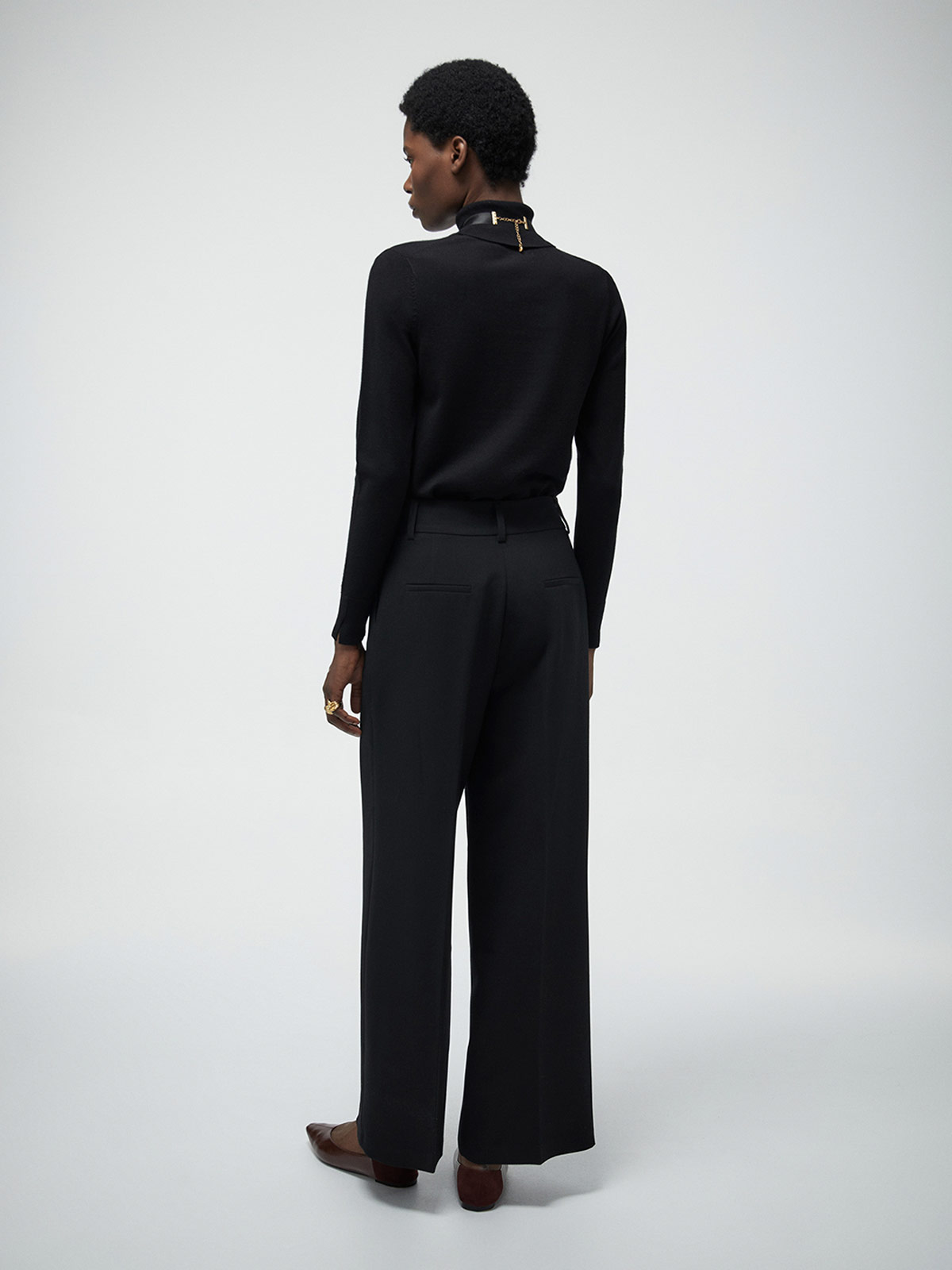 PANTALÓN MUJER SFERA ANCHO LISO - 4