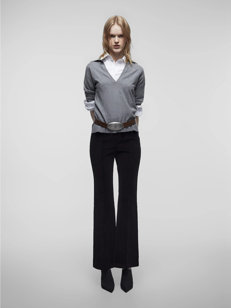 PANTALÓN MUJER SFERA ALGODÓN FLARE - 1