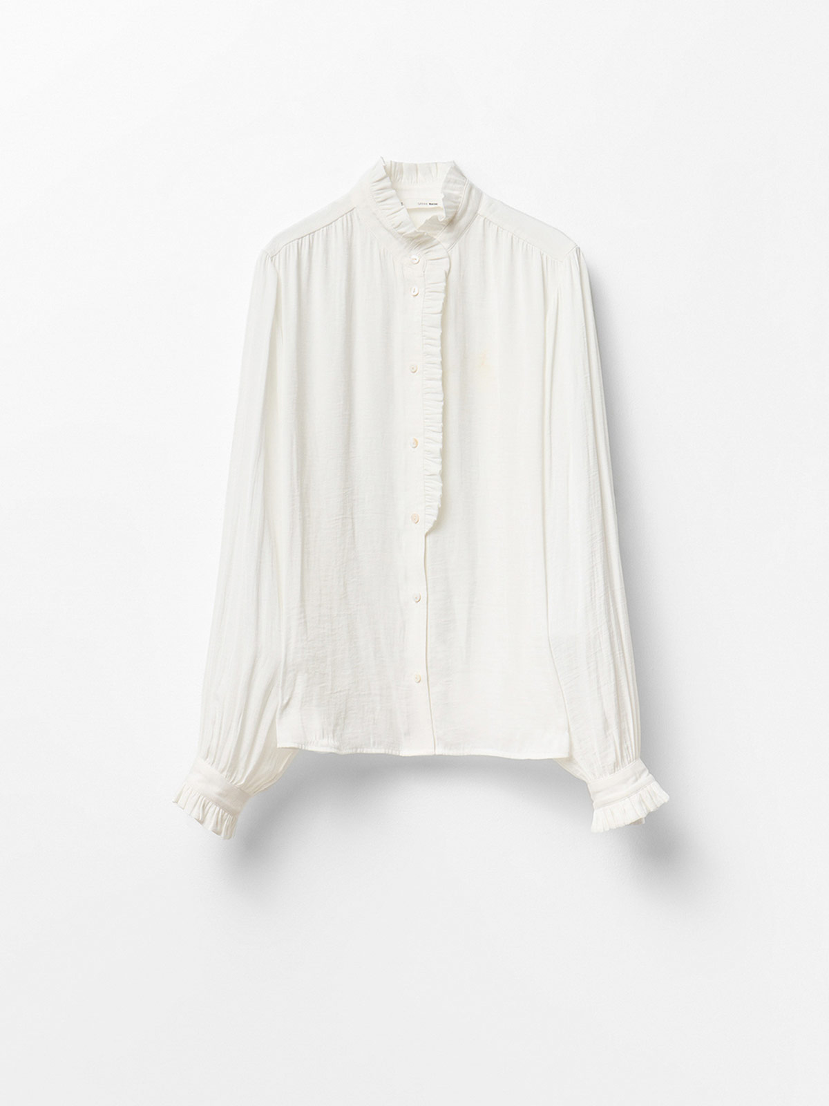 BLUSA MUJER SFERA MANGA LARGA VOLANTES - 5