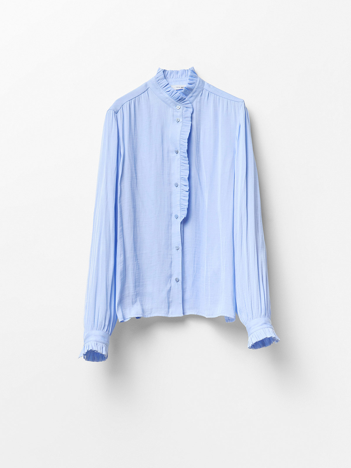 BLUSA MUJER SFERA MANGA LARGA VOLANTES - 4