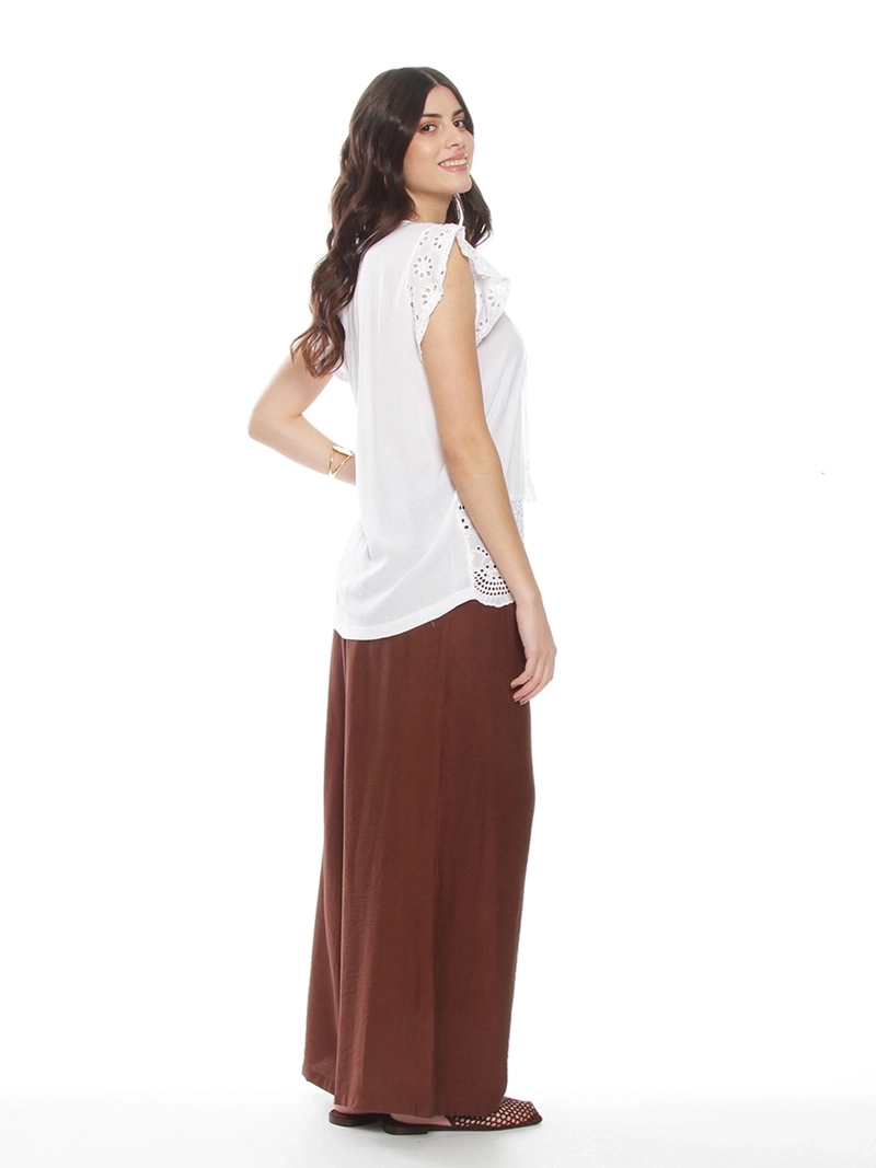 BLUSA MUJER WADOS ESCOTE REDONDO MANGA CORTA BRODERIE - 4