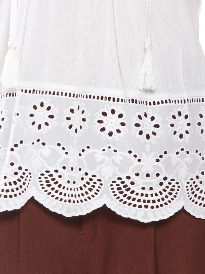 BLUSA MUJER WADOS ESCOTE REDONDO MANGA CORTA BRODERIE - 7