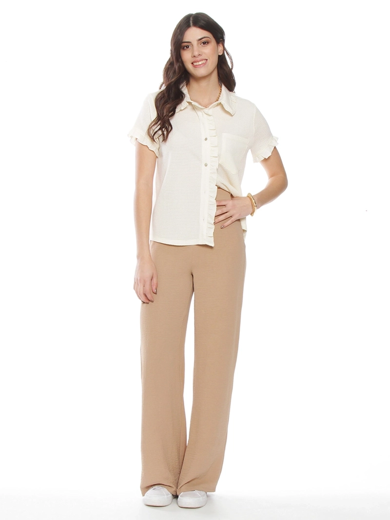 BLUSA MUJER WADOS MANGA CORTA ABOTONADA - 1