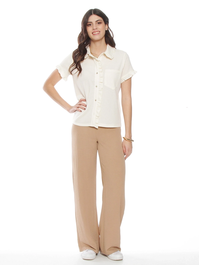 BLUSA MUJER WADOS MANGA CORTA ABOTONADA - 2