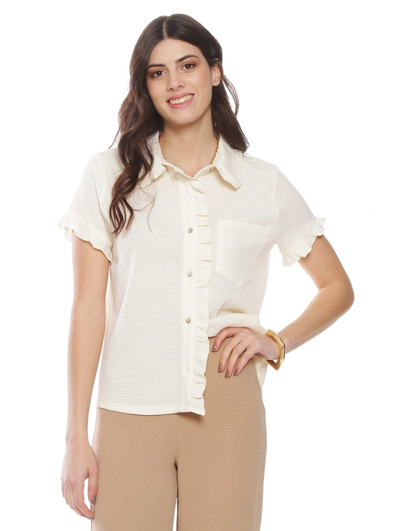 BLUSA MUJER WADOS MANGA CORTA ABOTONADA - 3