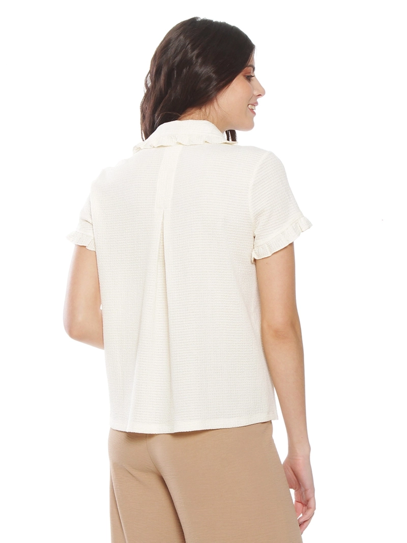 BLUSA MUJER WADOS MANGA CORTA ABOTONADA - 5