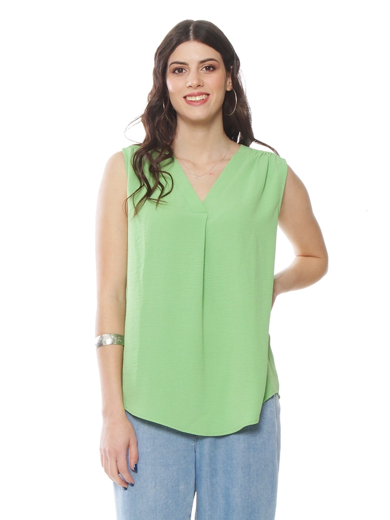 BLUSA MUJER WADOS ESCOTE EN V SIN MANGAS - 3