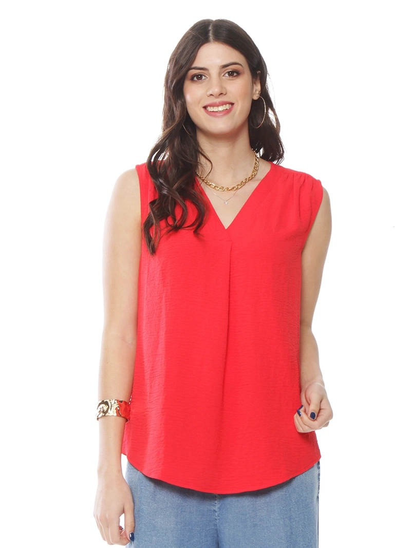 BLUSA MUJER WADOS ESCOTE EN V SIN MANGAS - 3