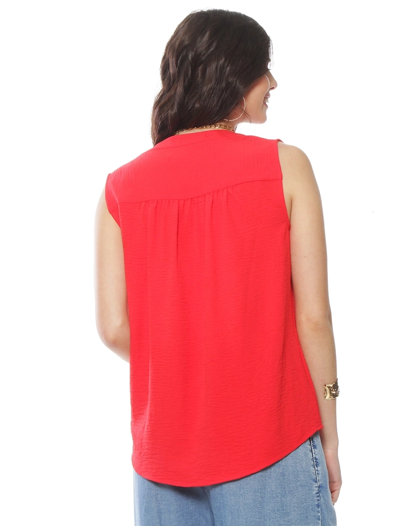 BLUSA MUJER WADOS ESCOTE EN V SIN MANGAS - 4