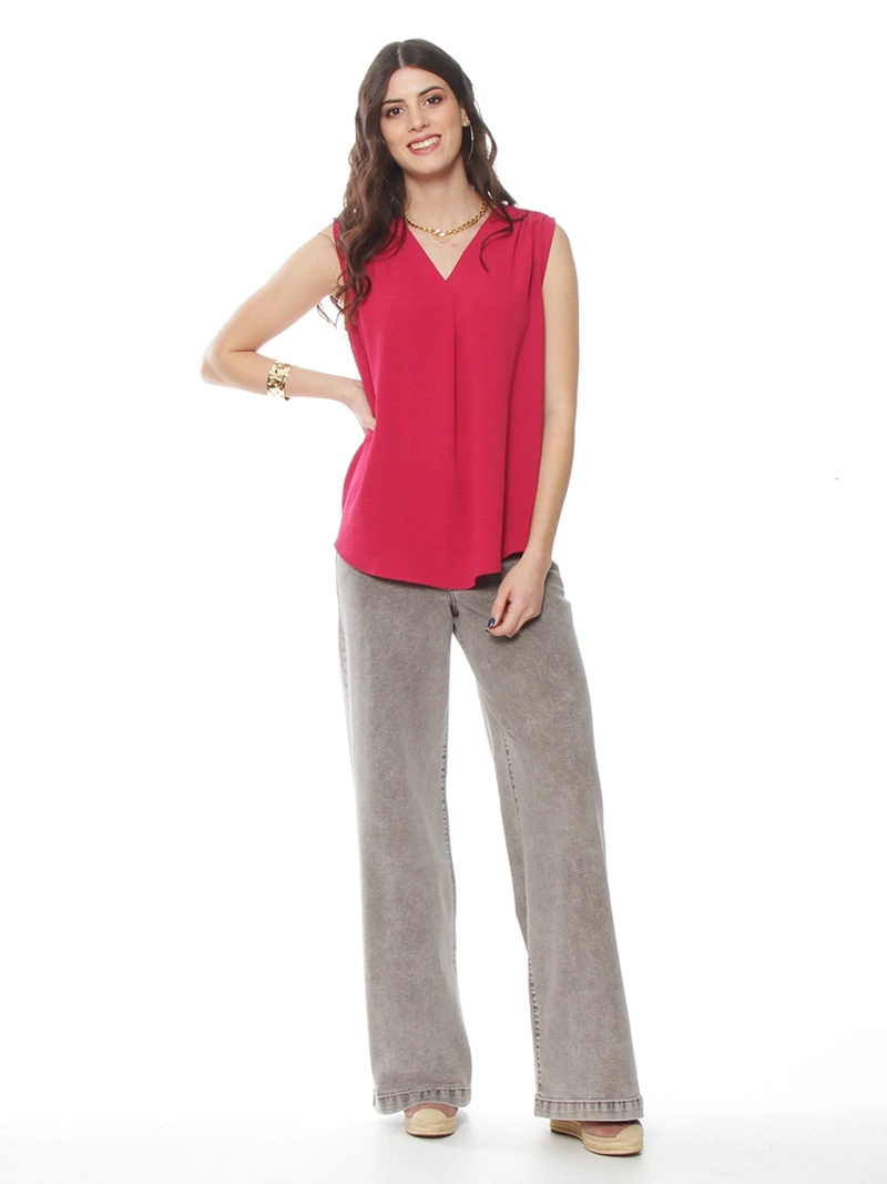 BLUSA MUJER WADOS ESCOTE EN V SIN MANGAS