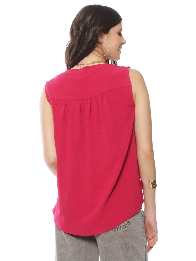 BLUSA MUJER WADOS ESCOTE EN V SIN MANGAS - 4