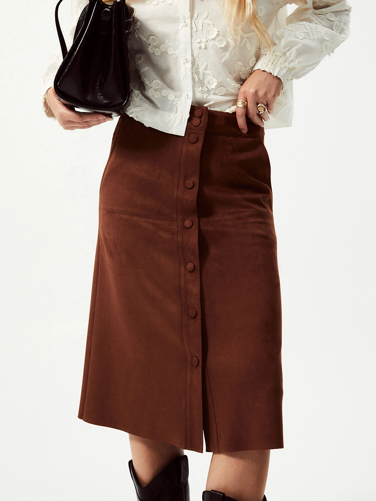 FALDA MUJER SFERA LARGA SUEDE - 2