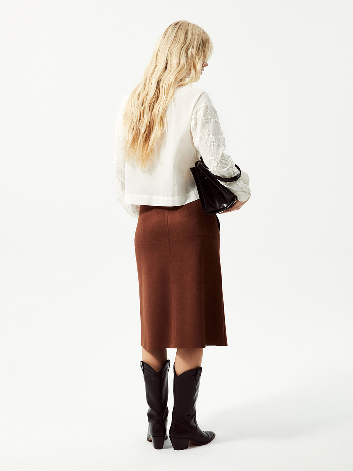 FALDA MUJER SFERA LARGA SUEDE - 4