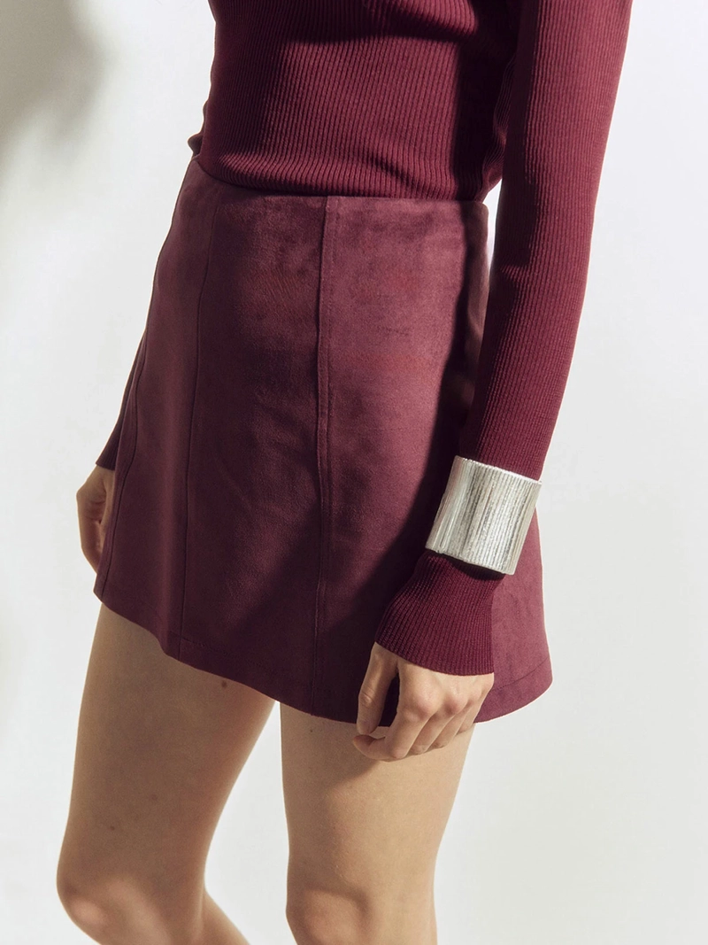 FALDA MUJER SFERA CORTA SUEDE - 4