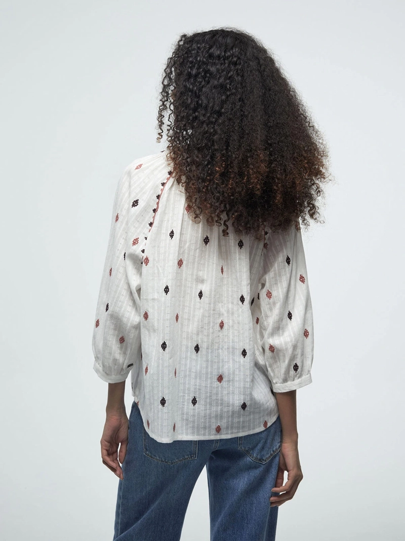 BLUSA MUJER SFERA ALGODÓN MANGA LARGA - 3
