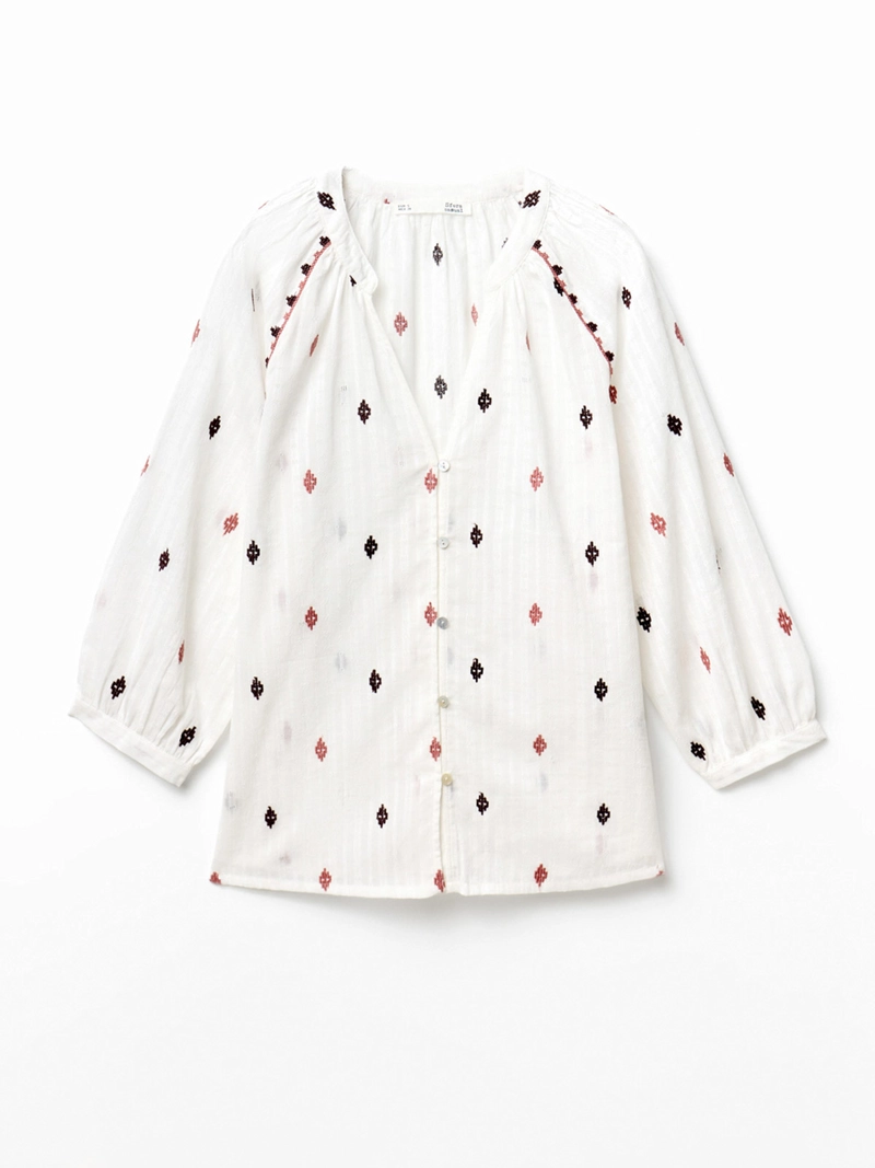 BLUSA MUJER SFERA ALGODÓN MANGA LARGA - 4