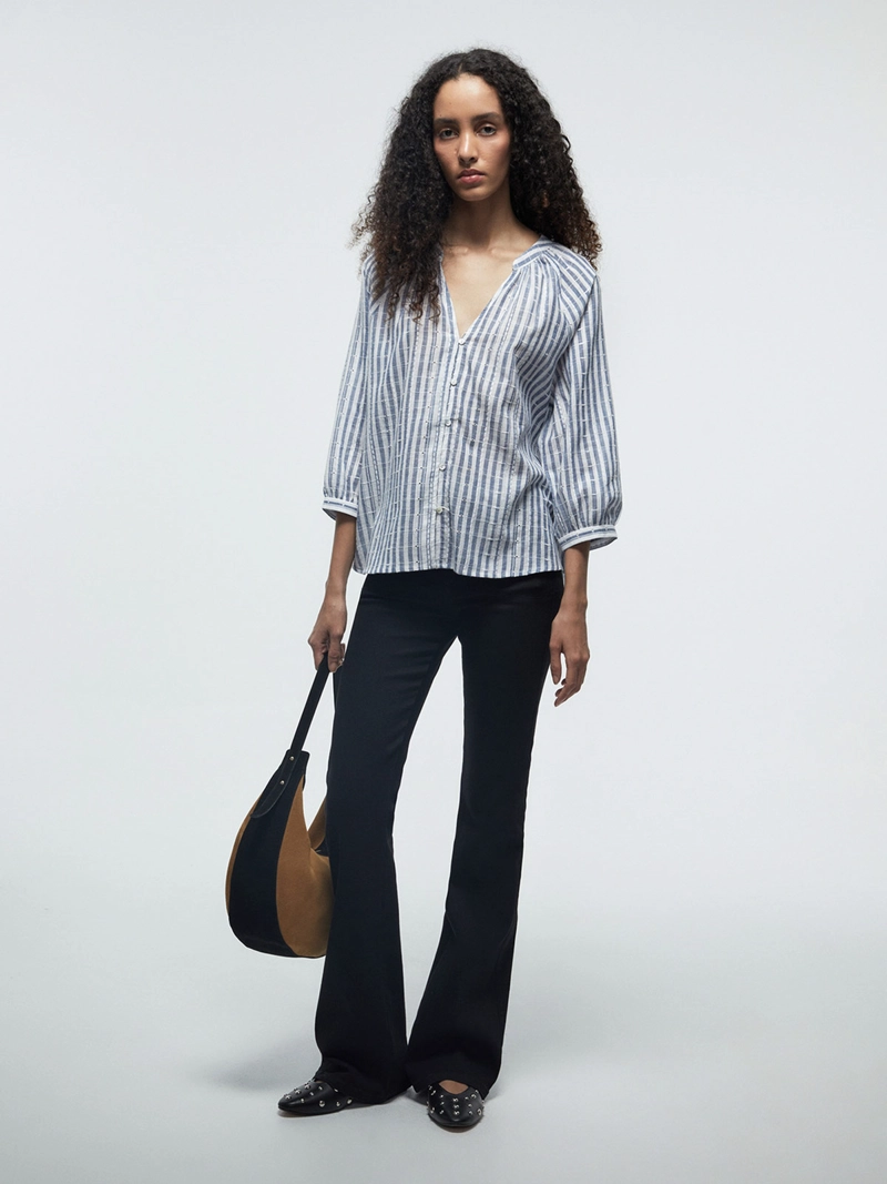 BLUSA MUJER SFERA ALGODÓN MANGA LARGA - 1