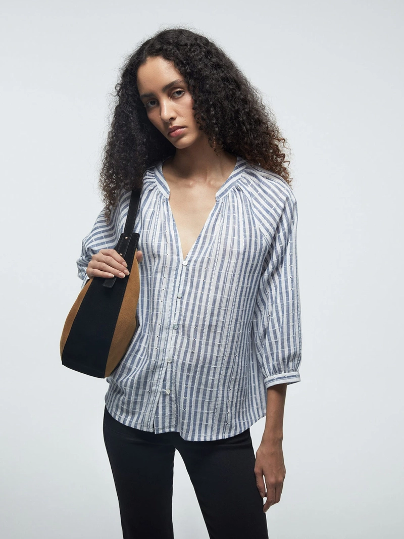 BLUSA MUJER SFERA ALGODÓN MANGA LARGA - 2