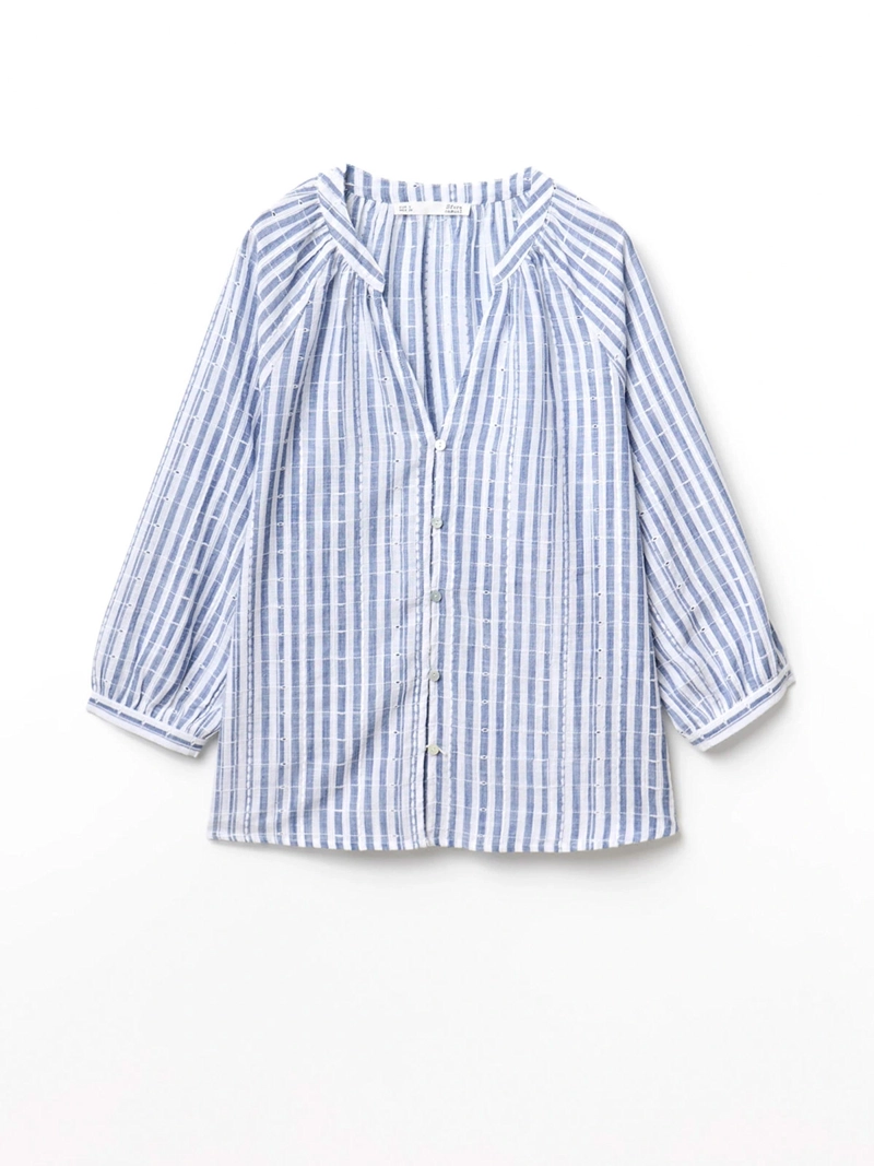 BLUSA MUJER SFERA ALGODÓN MANGA LARGA - 4
