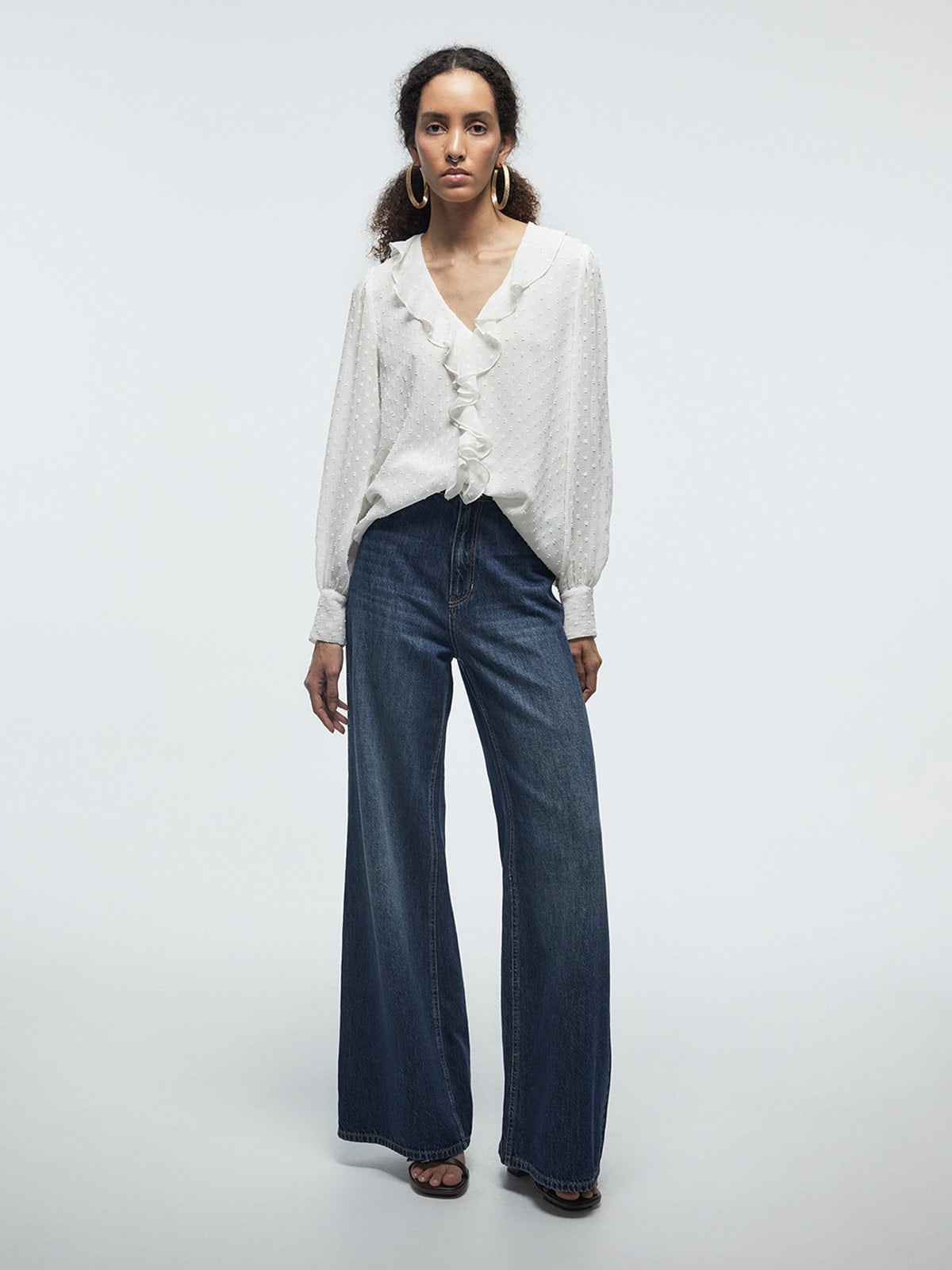 BLUSA MUJER SFERA MANGA LARGA - 1