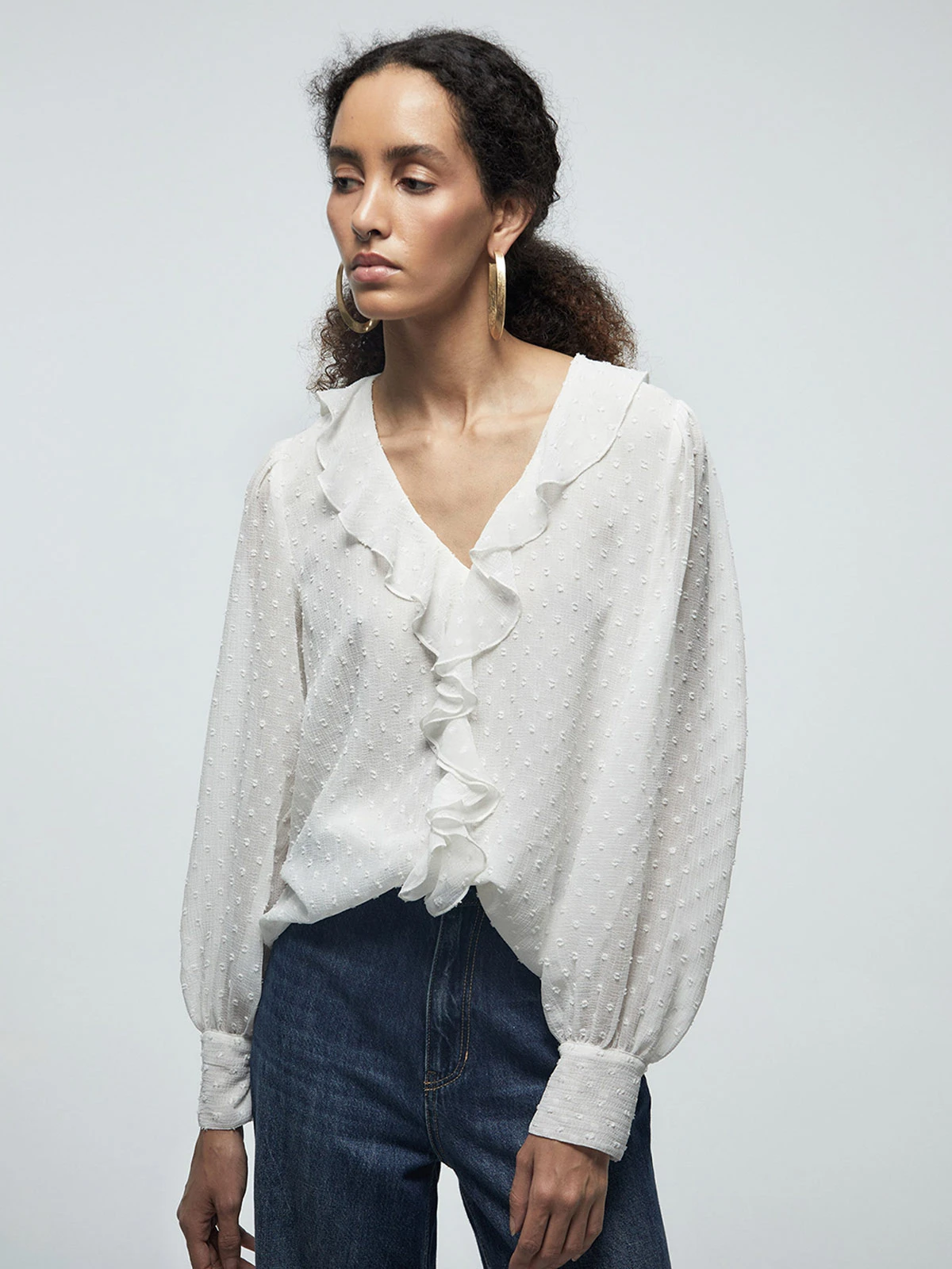 BLUSA MUJER SFERA MANGA LARGA - 2