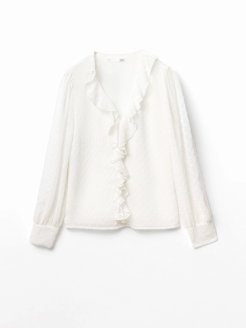 BLUSA MUJER SFERA MANGA LARGA - 4