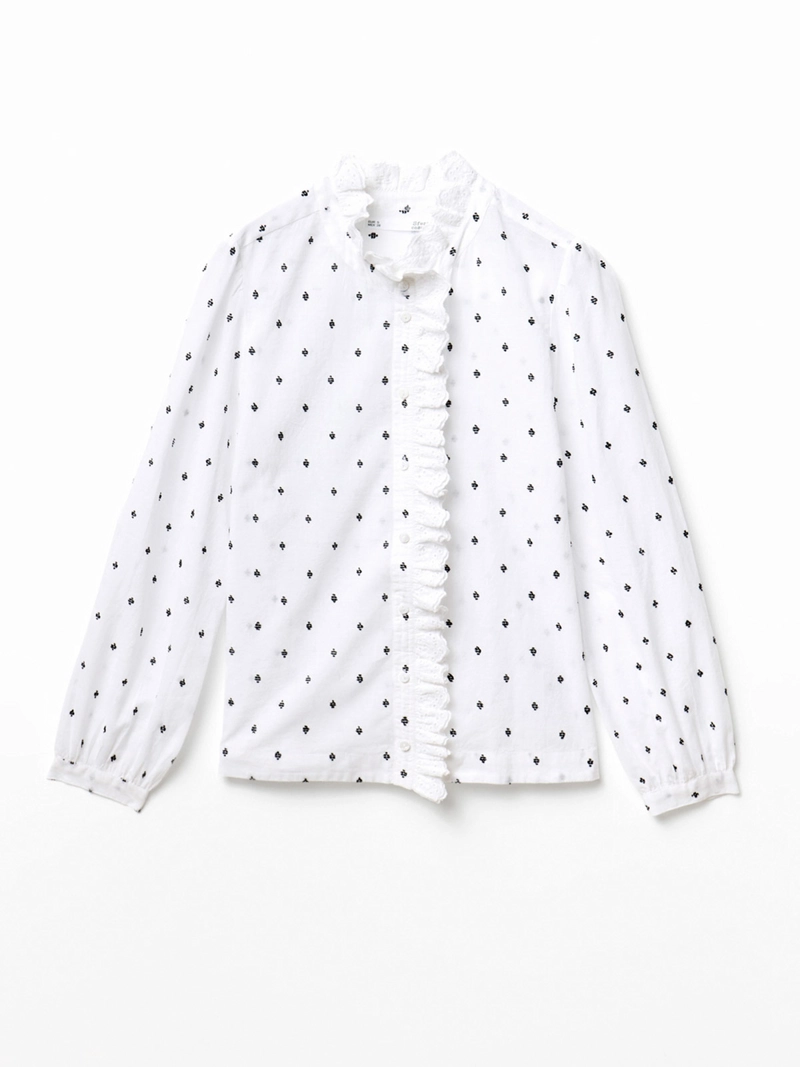 BLUSA MUJER SFERA ALGODÓN MANGA LARGA ROMÁNTICA - 4