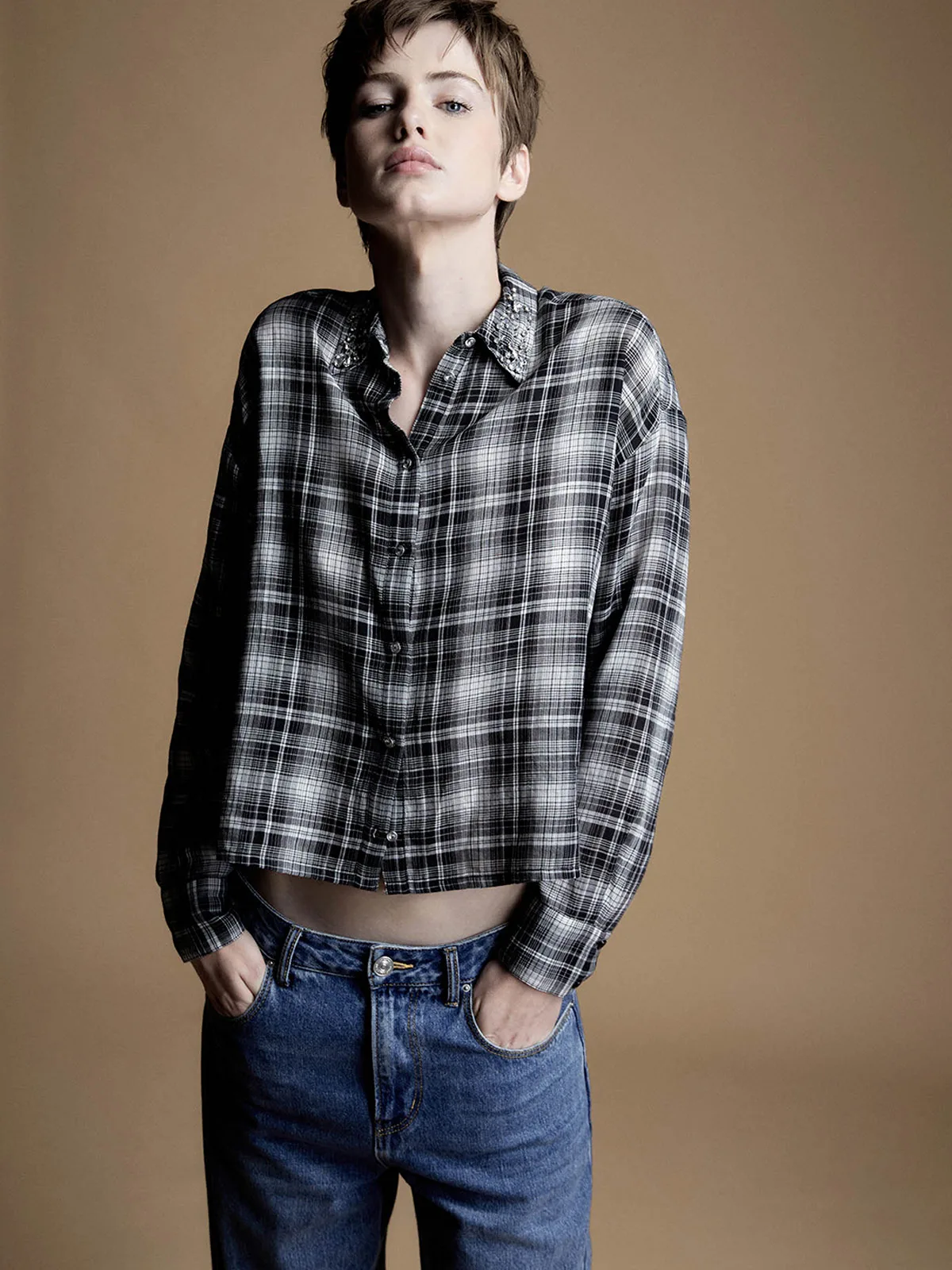 BLUSA MUJER SFERA ALGODÓN MANGA LARGA - 2