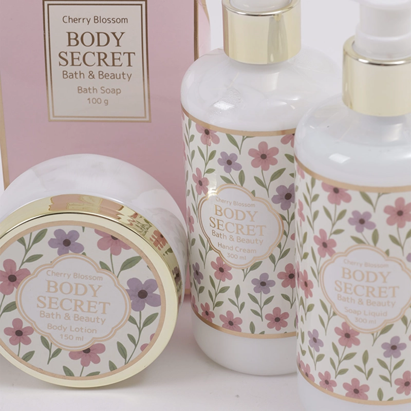SET DE BAÑO BODY SECRET FRESH ROSE JABÓN 300ML+CREMA 300ML+JABÓN 100GR+LOCIÓN 150ML - 6