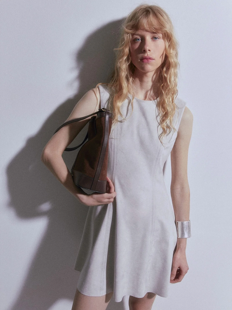 VESTIDO MUJER SFERA CORTO SUEDE - 2