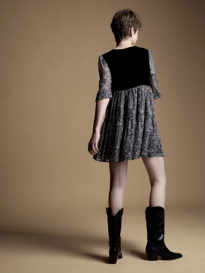 VESTIDO MUJER SFERA CORTO MANGA LARGA - 4