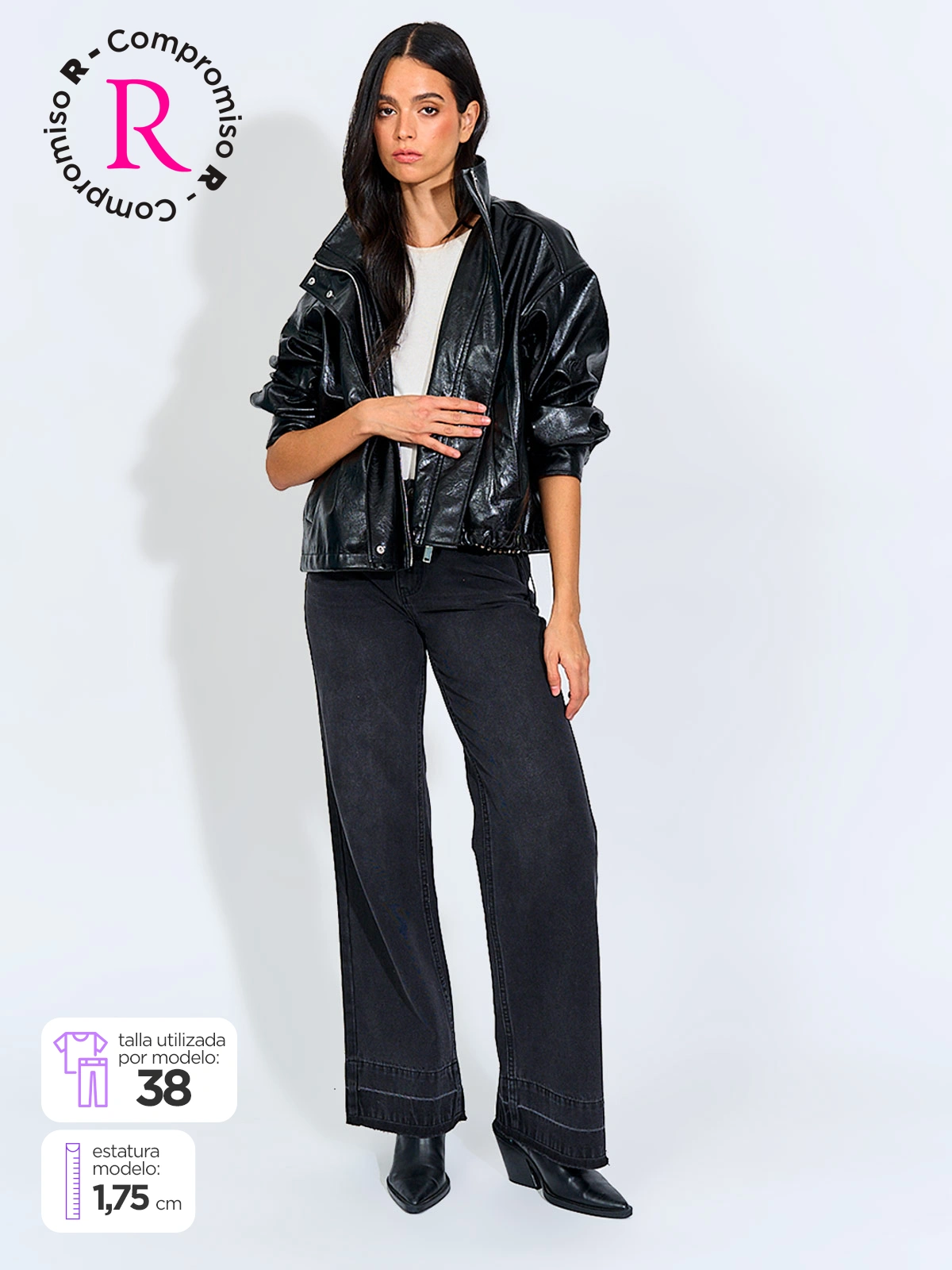 JEANS MUJER BARBADOS ALGODÓN TACHAS - 1