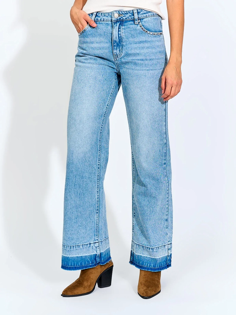 JEANS MUJER BARBADOS ALGODÓN TACHAS - 2