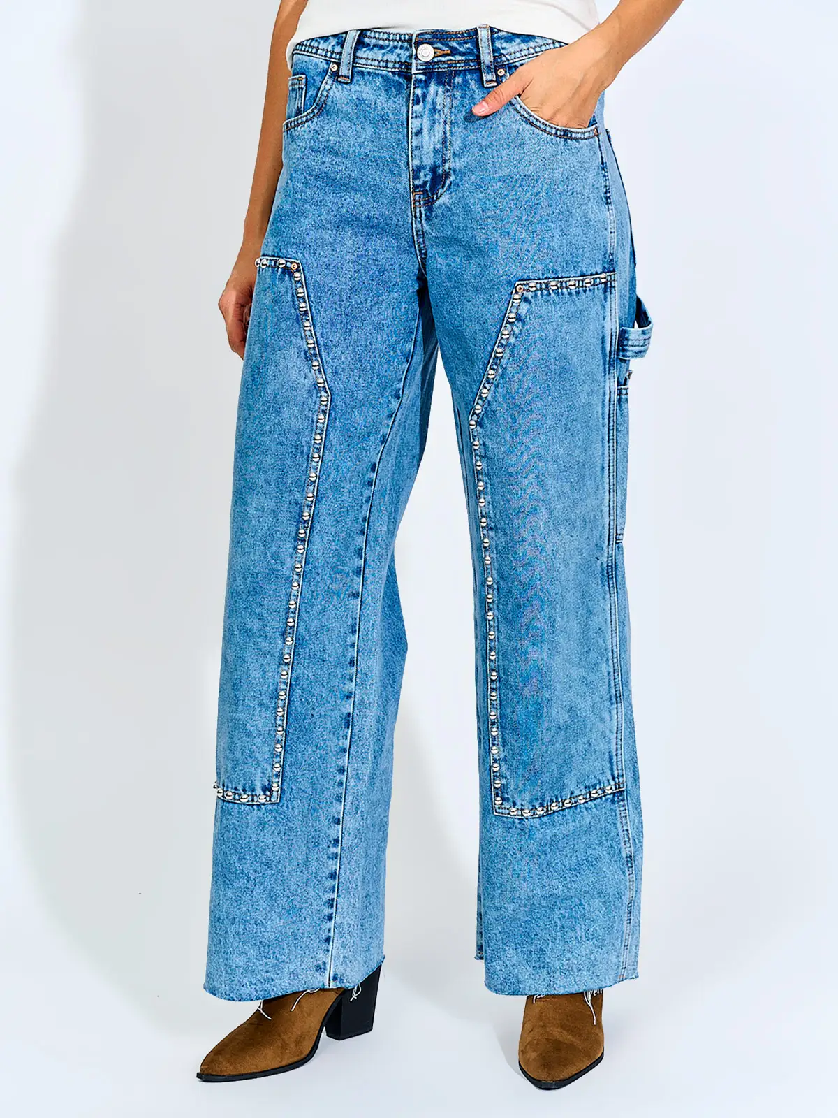 JEANS MUJER BARBADOS ALGODÓN TACHAS - 2