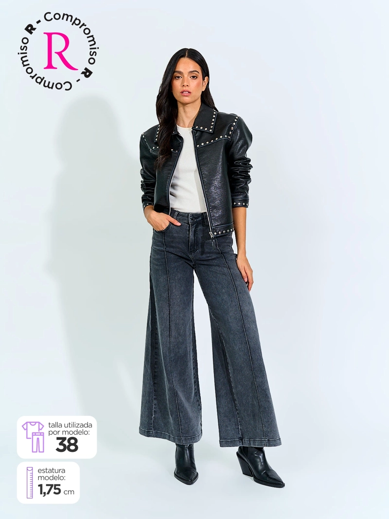 JEANS MUJER BARBADOS ALGODÓN WIDE LEG - 1