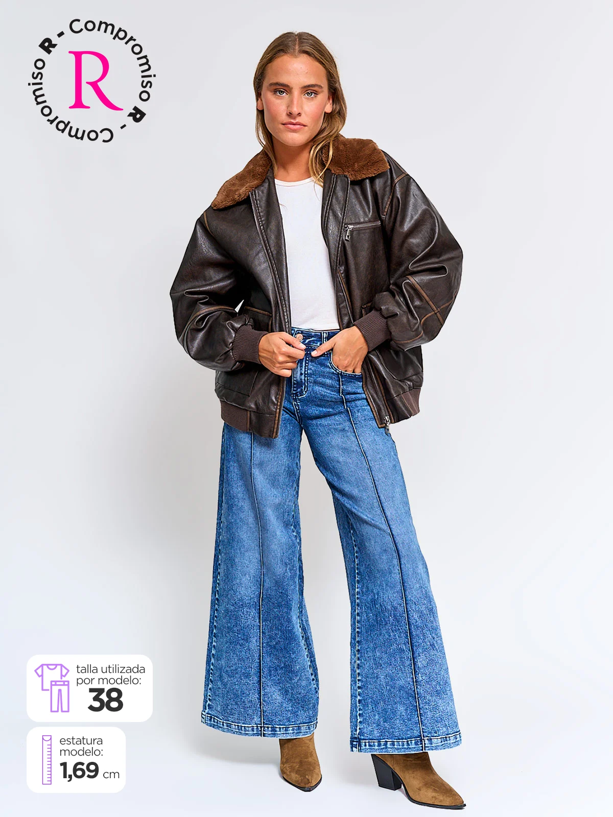 JEANS MUJER BARBADOS ALGODÓN WIDE LEG - 1