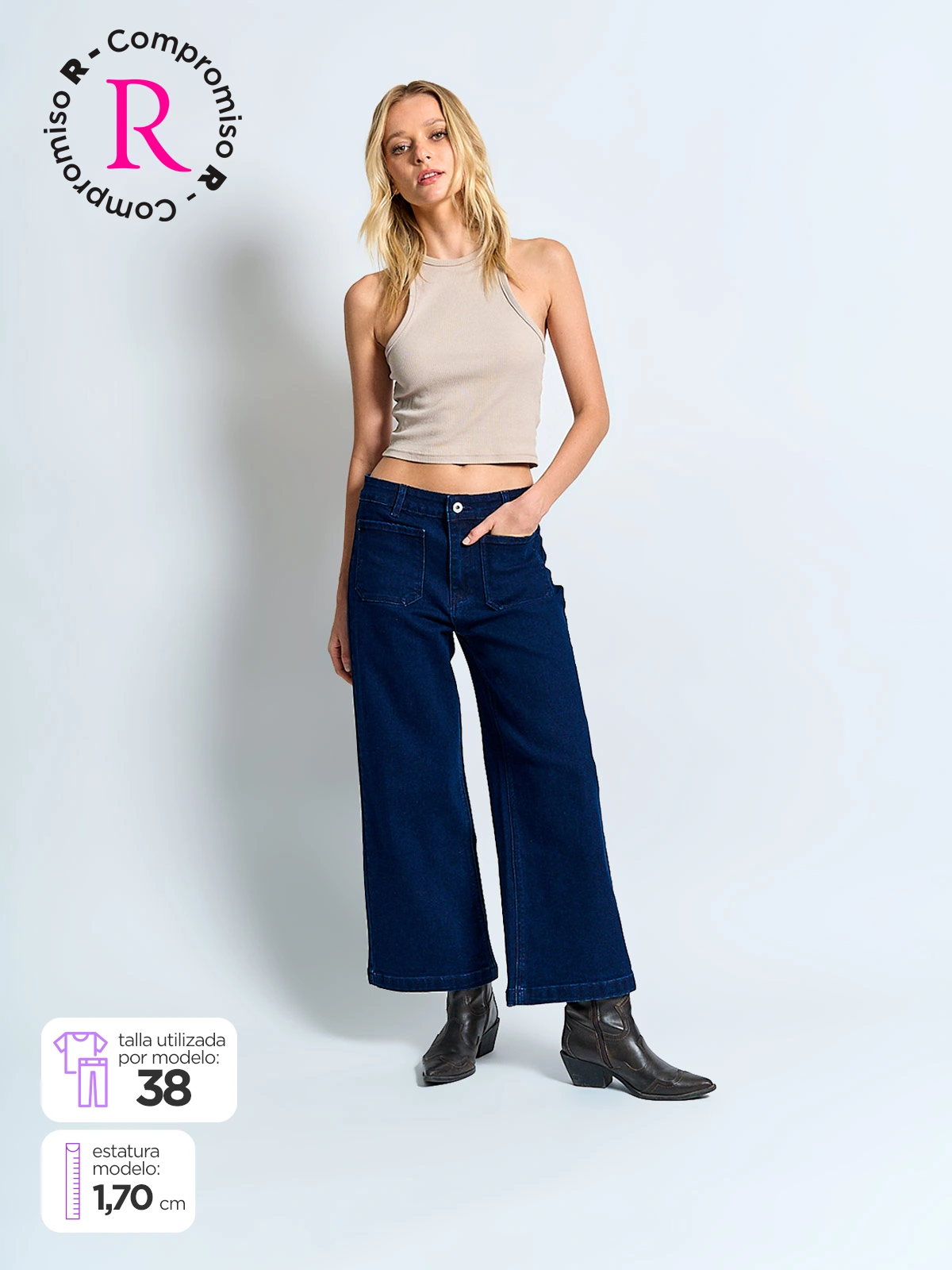 JEANS MUJER PEPE JEANS ALGODÓN WIDE - 1