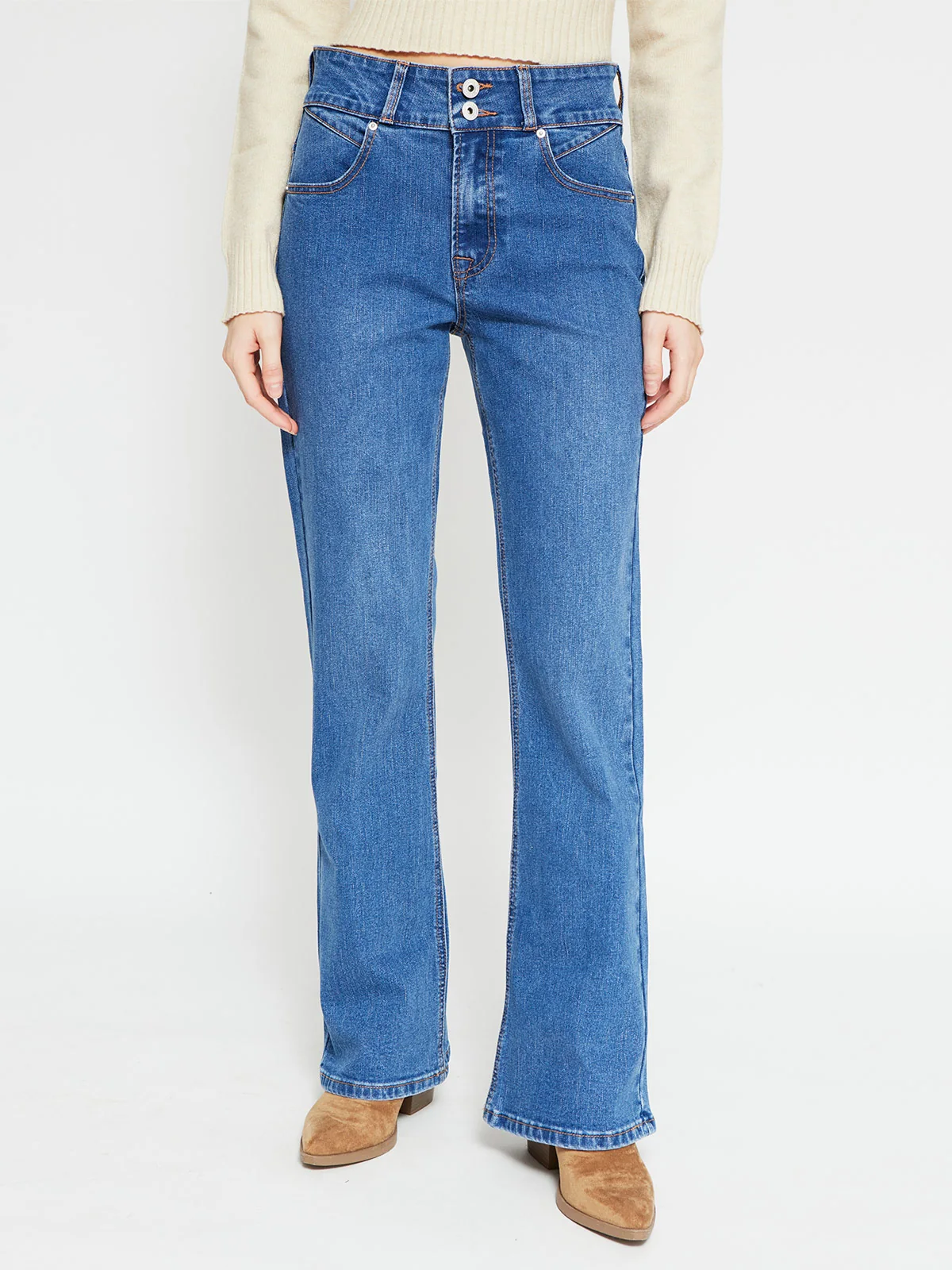 JEANS MUJER PEPE JEANS ALGODÓN FLARE PUSH UP - 2